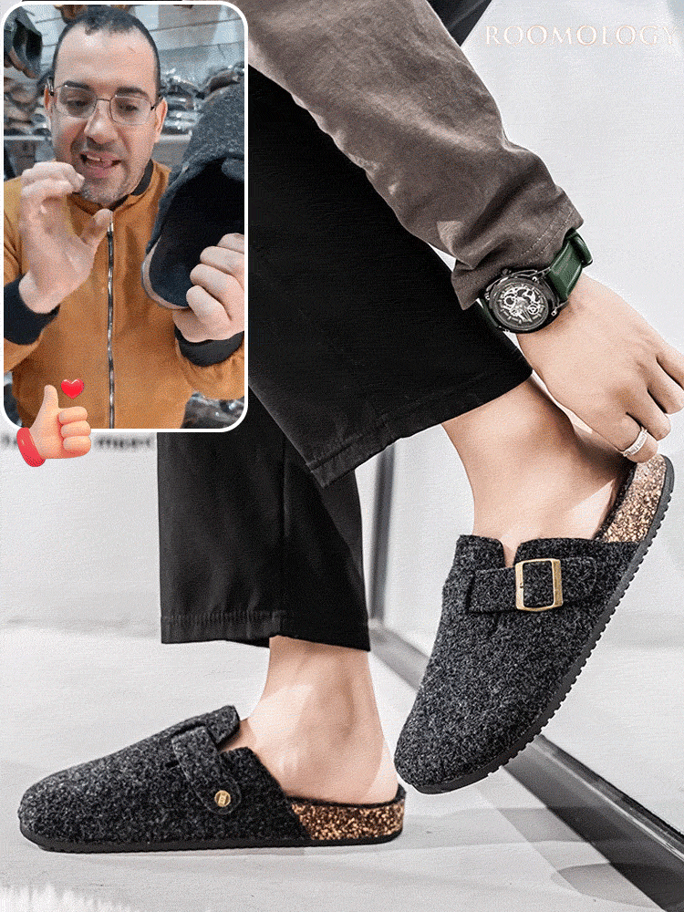 شبشب كاجوال مريح كلاسيكي بستايل بيركنستوك مصنوع يدويا للرجال (العلامة التجارية المغربية)