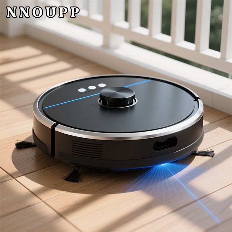 Automatischer Staubsaugerroboter reinigt das Wohnzimmer