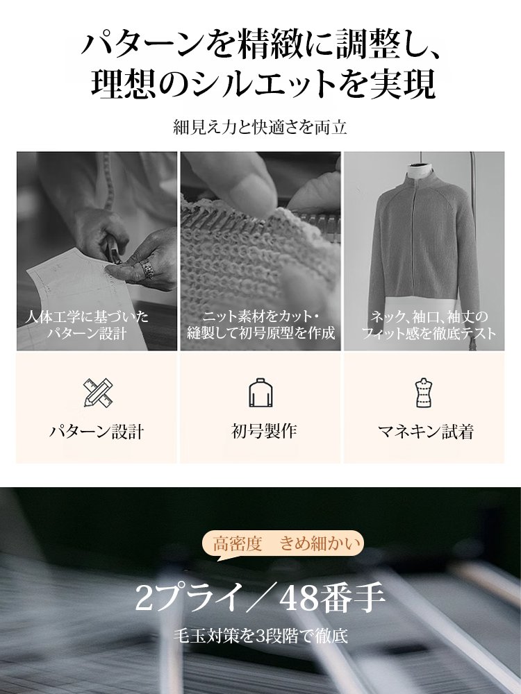 デニムパッチワークニットカーディガン