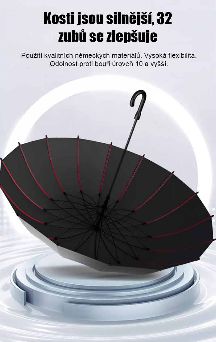 Deštník chránící před bouří ve městě