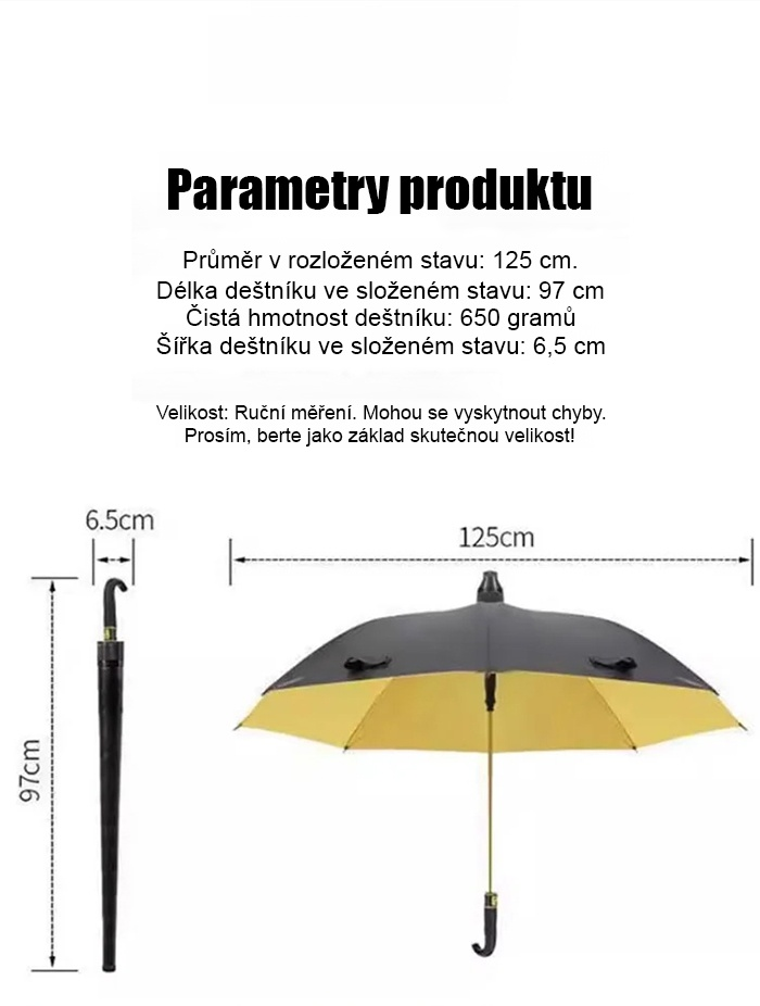 Deštník, který vás ochrání před deštěm a bouří] Automaticky skládací