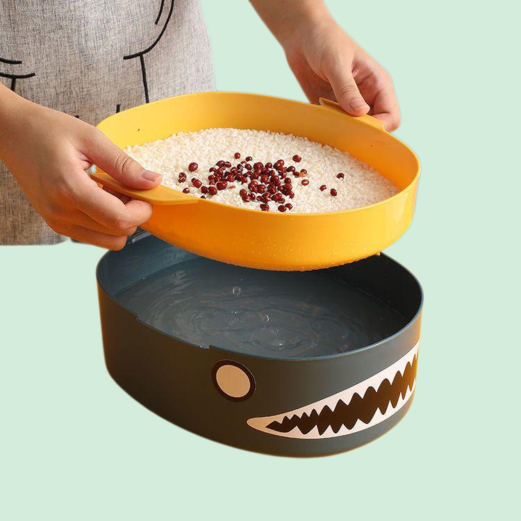 طبق فاكهة سميك متعدد الوظائف وسلة تصريف وسلة تخزين