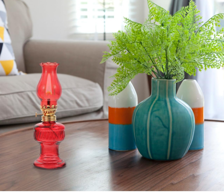 빈티지 스타일 유리 오일 램프 2개 세트