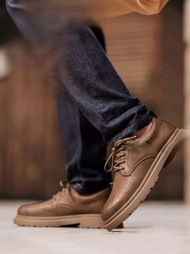 英倫風休閒圓頭皮鞋