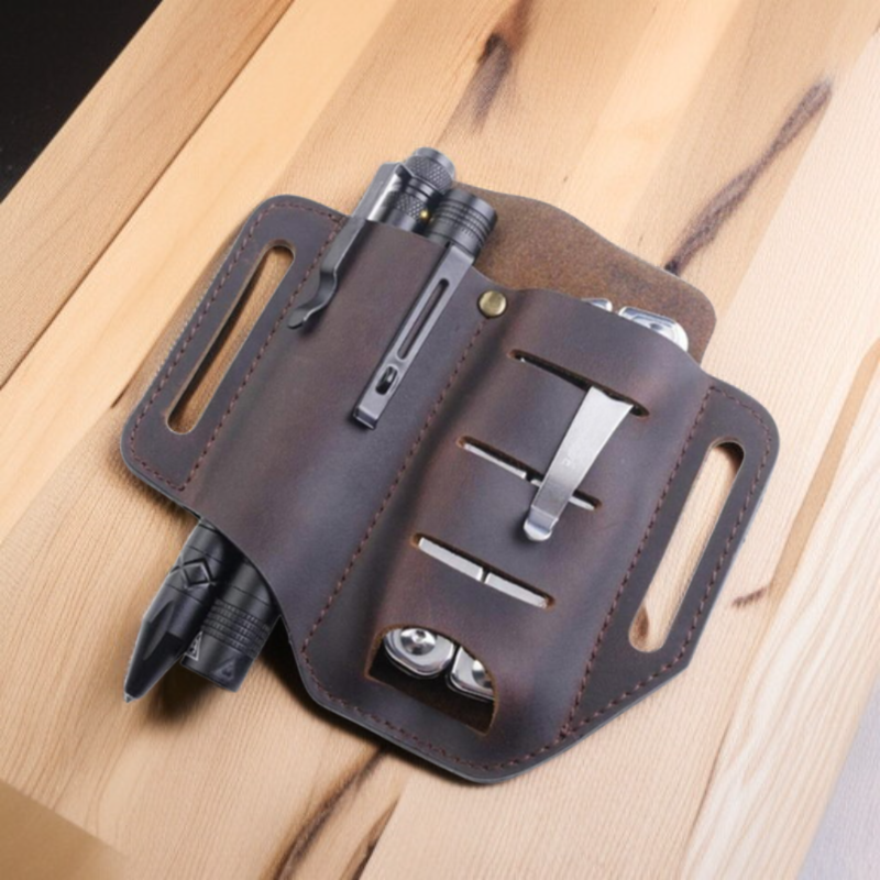 多功能工具收納牛皮腰包