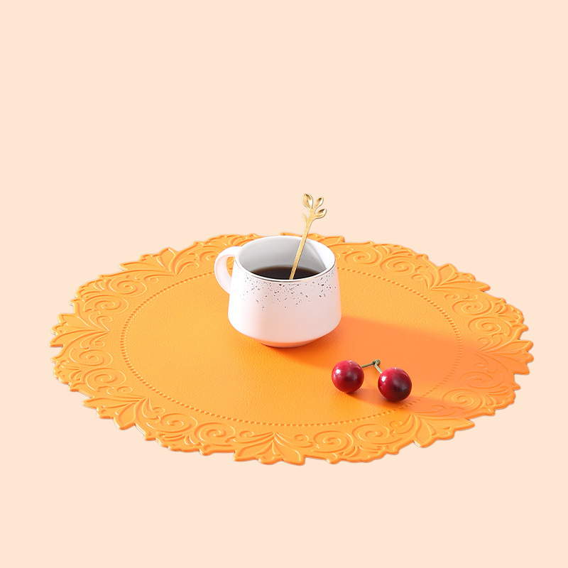 빈티지 엠보싱 레이스 ​​실리콘 플레이스매트