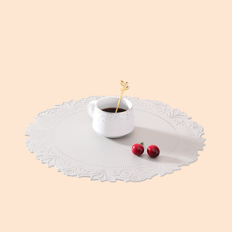 빈티지 엠보싱 레이스 ​​실리콘 플레이스매트