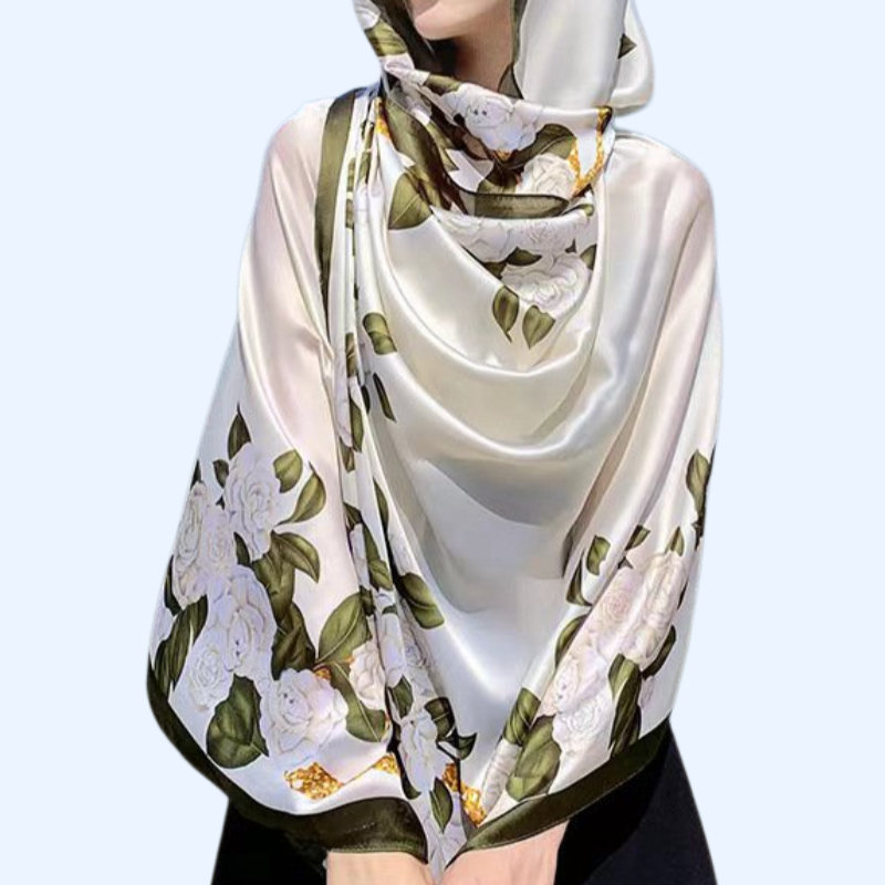 観光リゾート風レディースシルク日焼け止めビッグストール