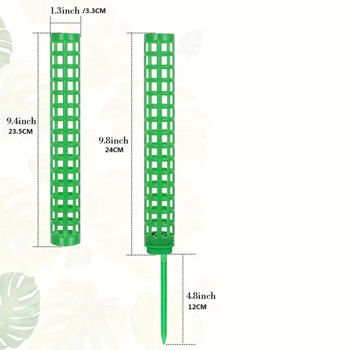 プラスチック製のミズゴケ柱の苔柱は苔棒とヤシの棒で接合できます