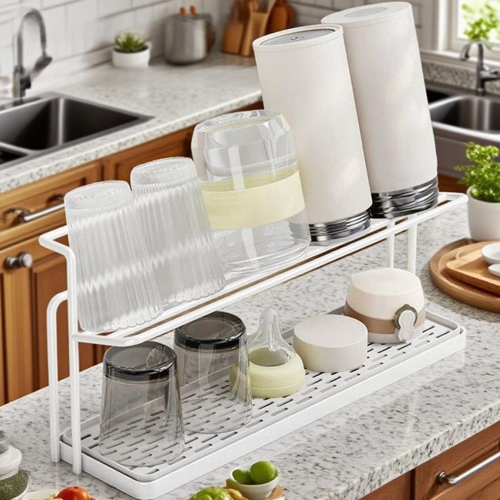 주방 조리대 배수 트레이 랙