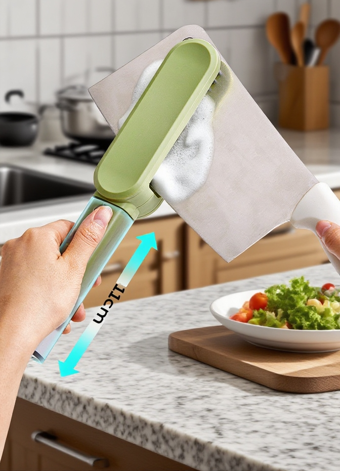 安全握把雙頭刀具清潔刷