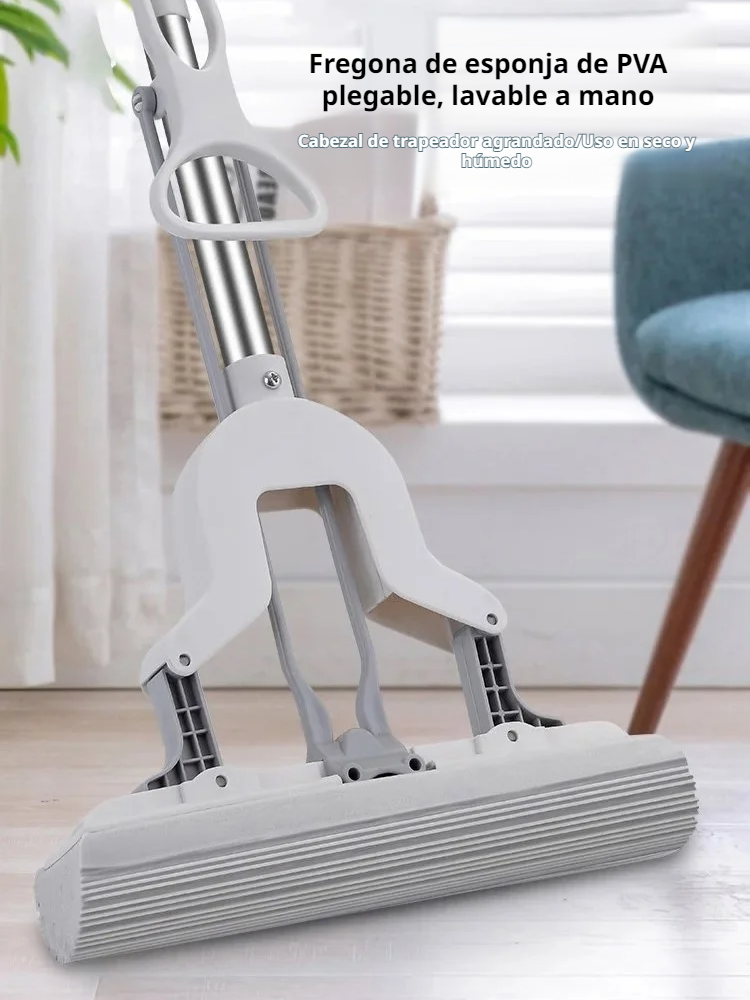 With 2 heads. Folding sponge mop. Mopping and cleaning
