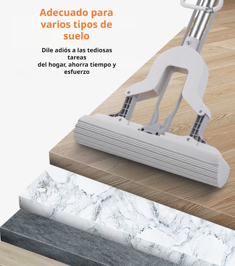 With 2 heads. Folding sponge mop. Mopping and cleaning