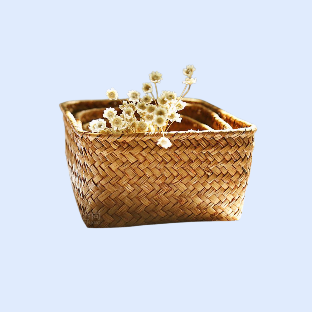 フタなし多用途収納バスケット お菓子・お茶用整理かご