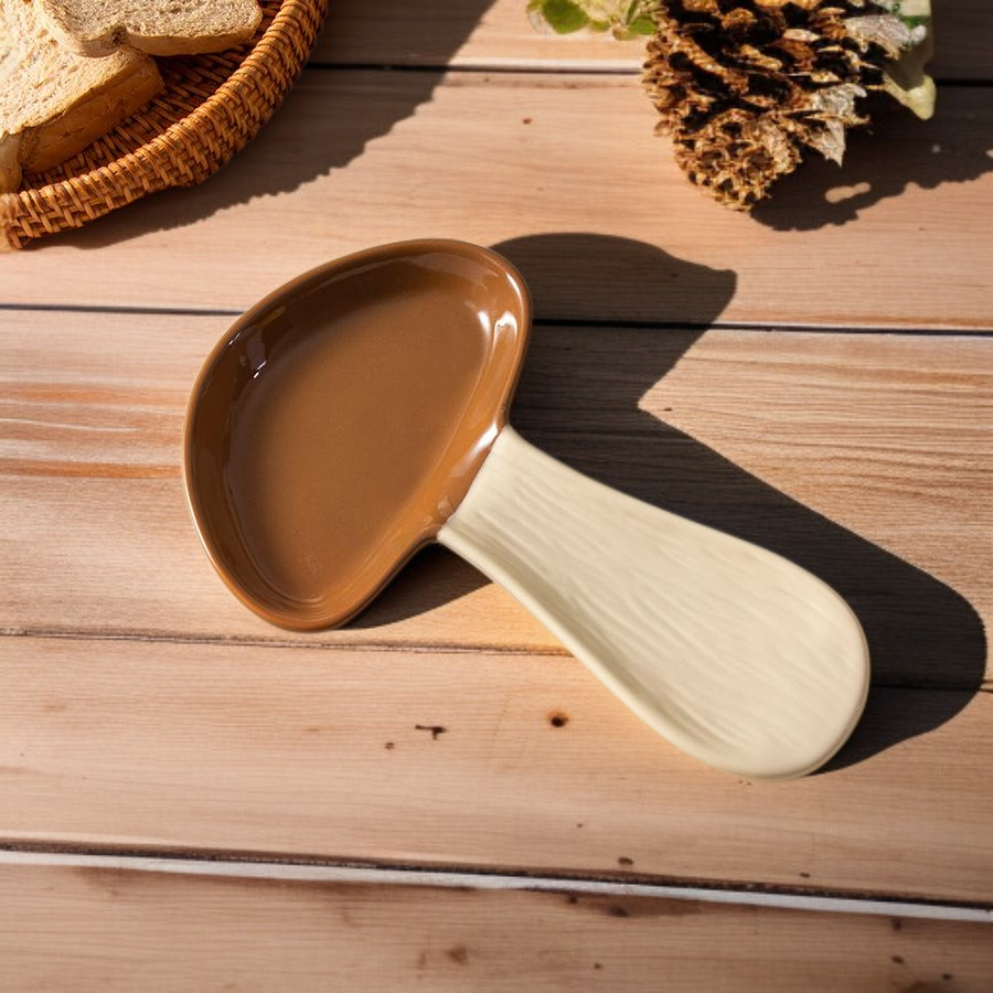 버섯 모양 숟가락 배치 트레이