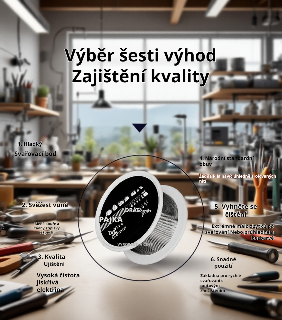 Pájecí drát pro elektroniku s nízkou teplotou tavení