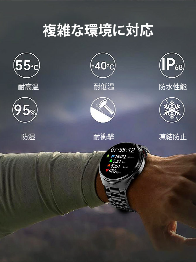 スチールバンドWatch4 Pro血糖測定スマートウォッチ