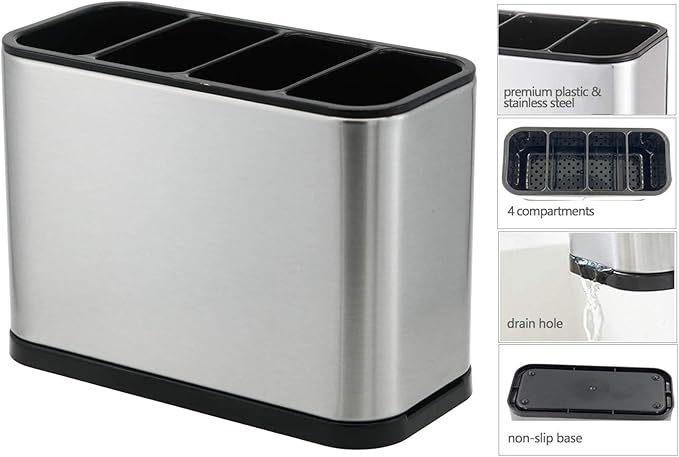 Household stainless steel chopsticks holder with drainage