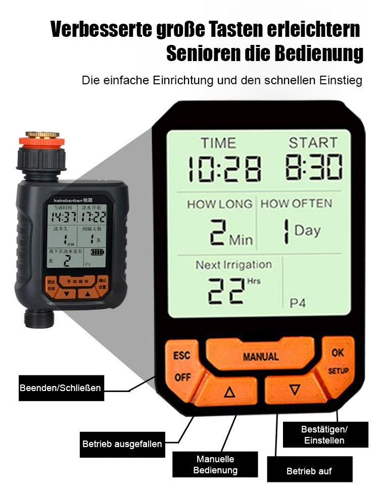 Benutzerfreundliches Blumenbewässerungssystem mit Timer