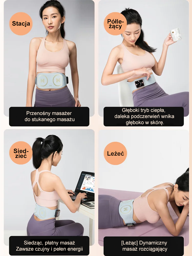 【1s impuls głęboki mięsień】MKG niewidoczny inteligentny pas do masażu