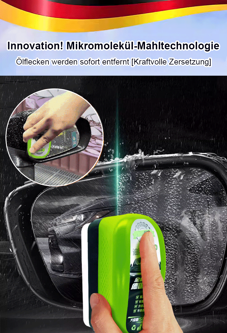 【Bürsten und Glänzen】2.0 Verbesserter, leistungsstarker Ölfilm-Entferner