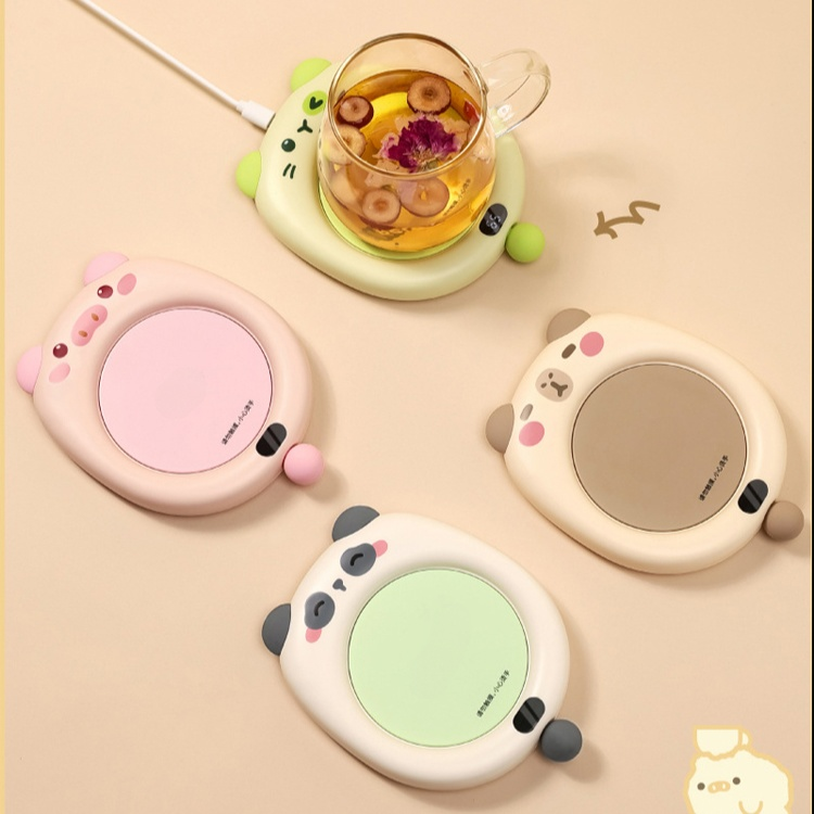 돼지 스마트 보온컵받침 항온컵 카피 우유뚱달 스마트 항온화차컵받침