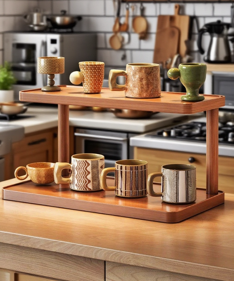 省空間設計雙層水杯置物架