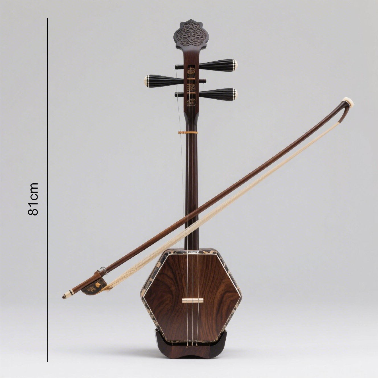 Kvalitní smyčcové erhu z ořechového dřeva