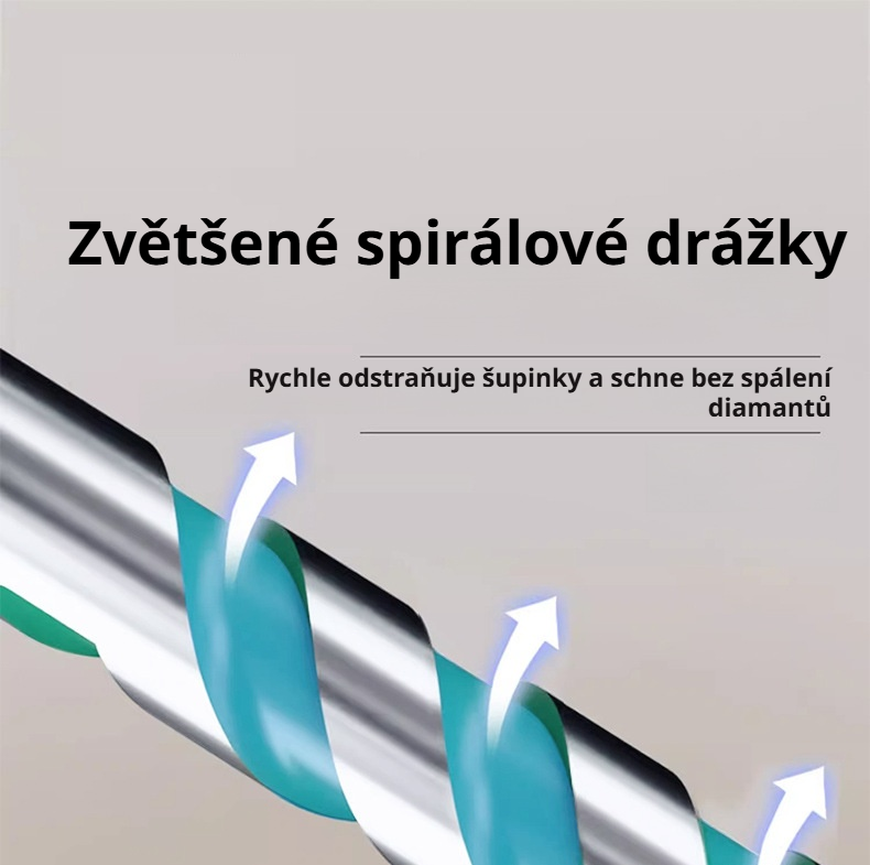 Speciální konstrukce vrtáku pro rychlé vrtání