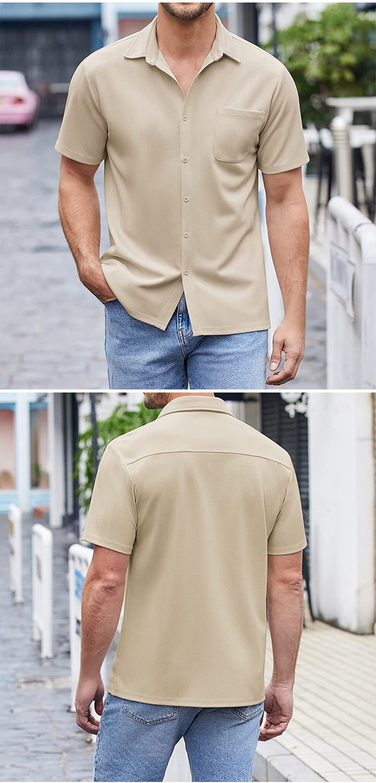 多彩なカラー展開の半袖リネンシャツ