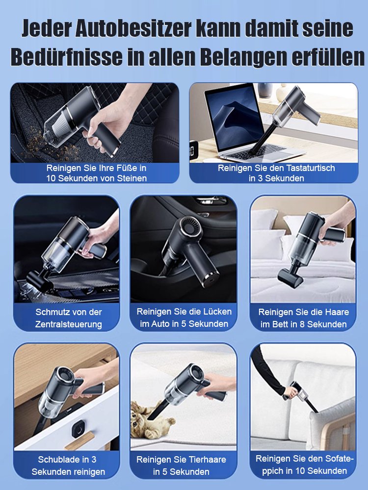 【Upgrade-Version】Multifunktionaler Auto-Staubsauger