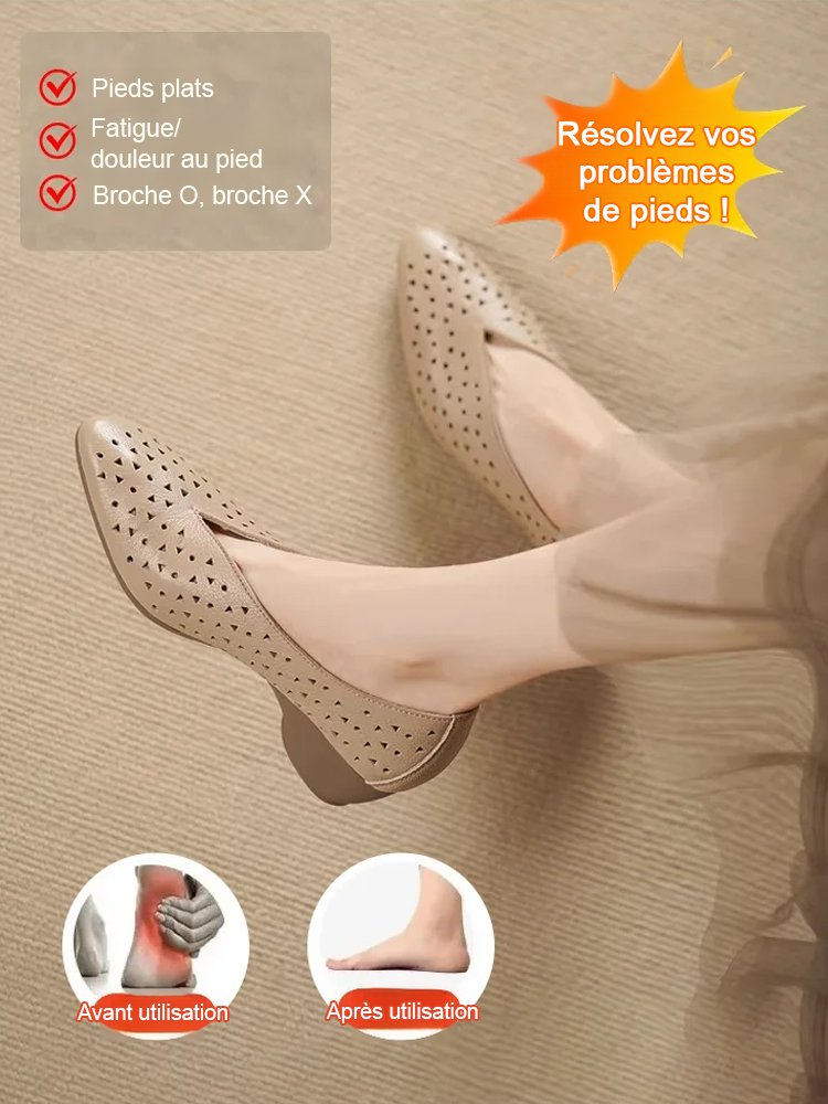 Chaussures rétro artisanales ajourées