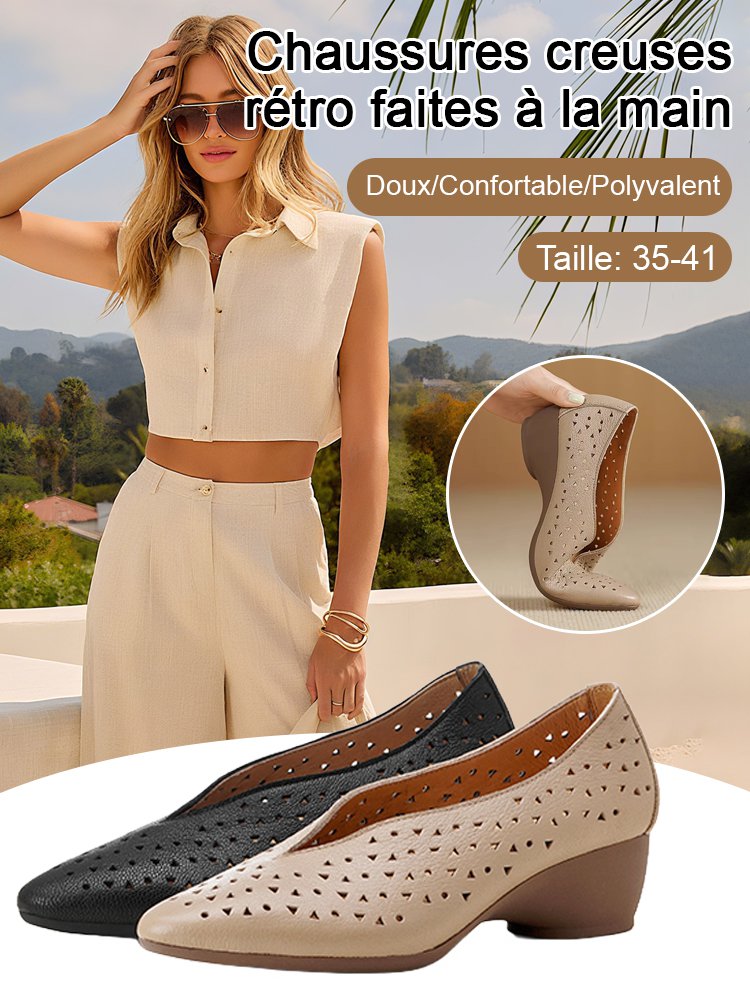 Chaussures rétro artisanales ajourées