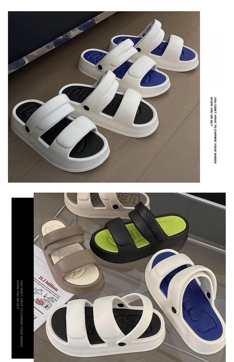 厚底デザインでスタイリッシュなビーチシューズ