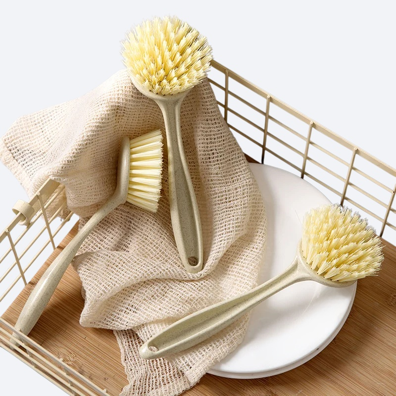 掛けられる油汚れ落ちやすい長柄洗い鍋ブラシ