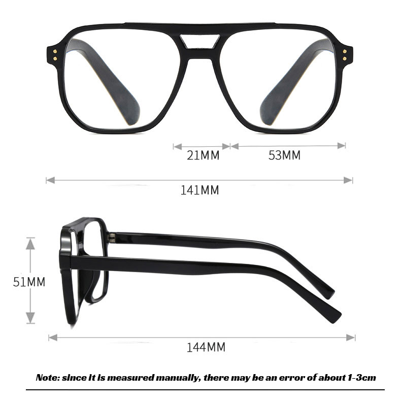 HD retro square frame presbyopia glasses