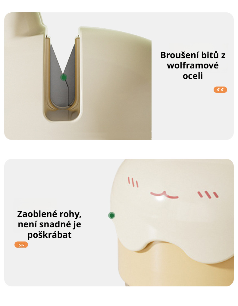 Originální design brousku na nože s přísavkou