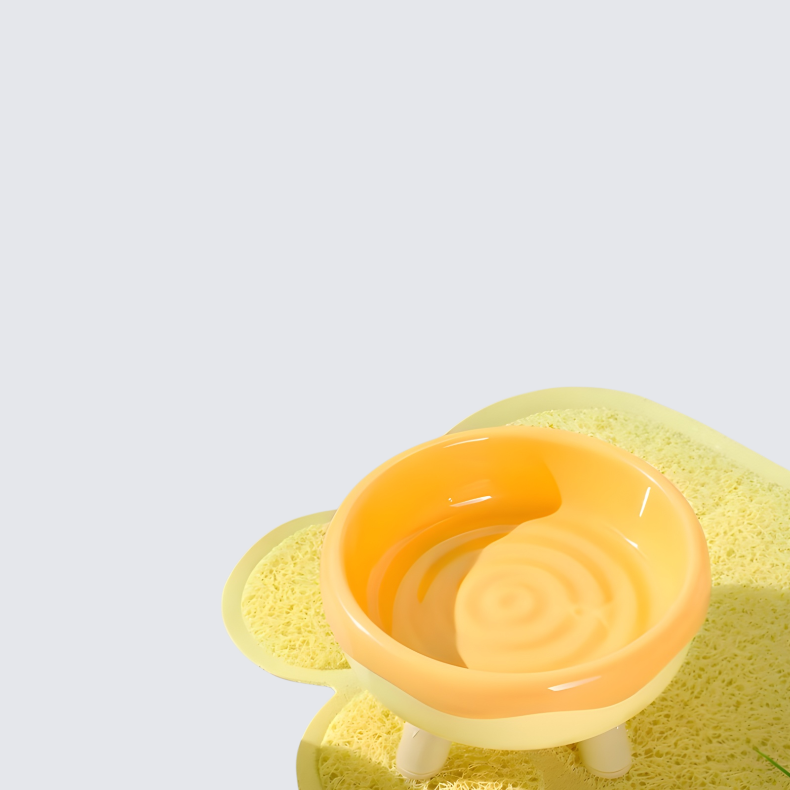 JMY-甜甜圈馬卡龍色貓碗四腳高碗塑膠平口貓咪食盤寵物用品