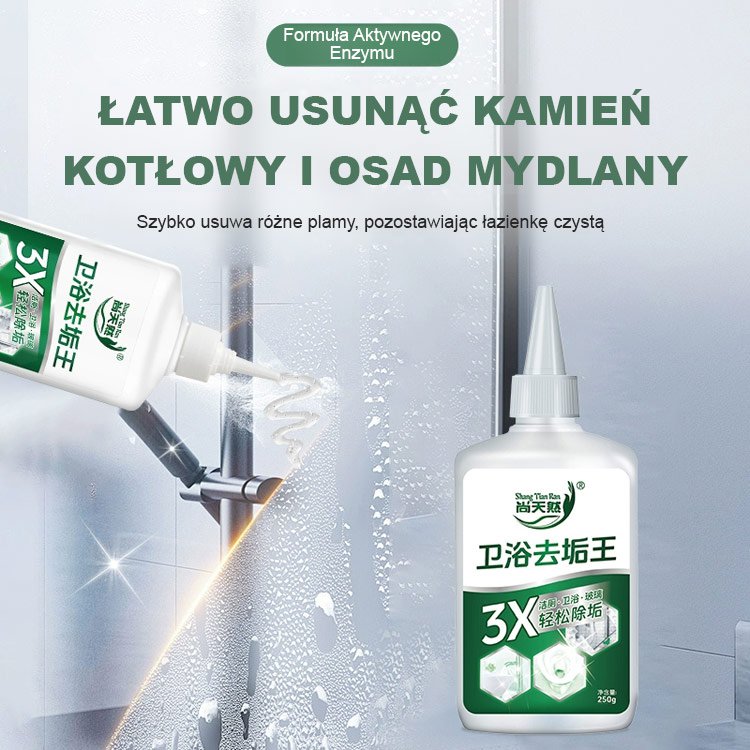 Środek do usuwania kamienia z łazienki Usuwa żółte plamy osady z kamienia rdzę wodną czyści toal