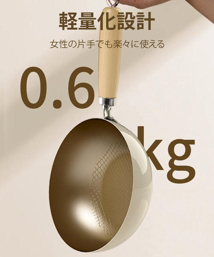 ホワイトセラミックノンスティックフライパン