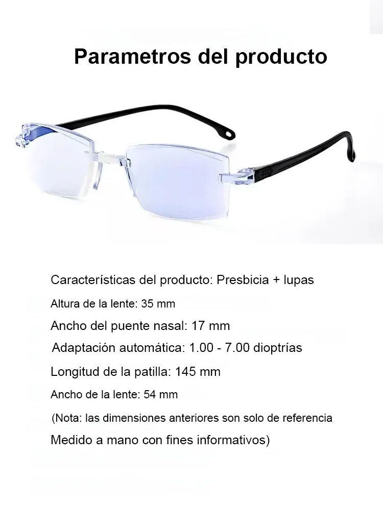 Gafas de lectura con zoom a prueba de radiación, tecnología negra inteligente, llame al 1055551