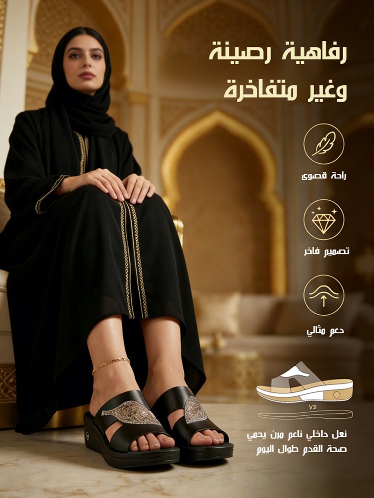 صندل عصري مزين بنقش ورقة الشجر المرصعة بأحجار كريمة لامعة