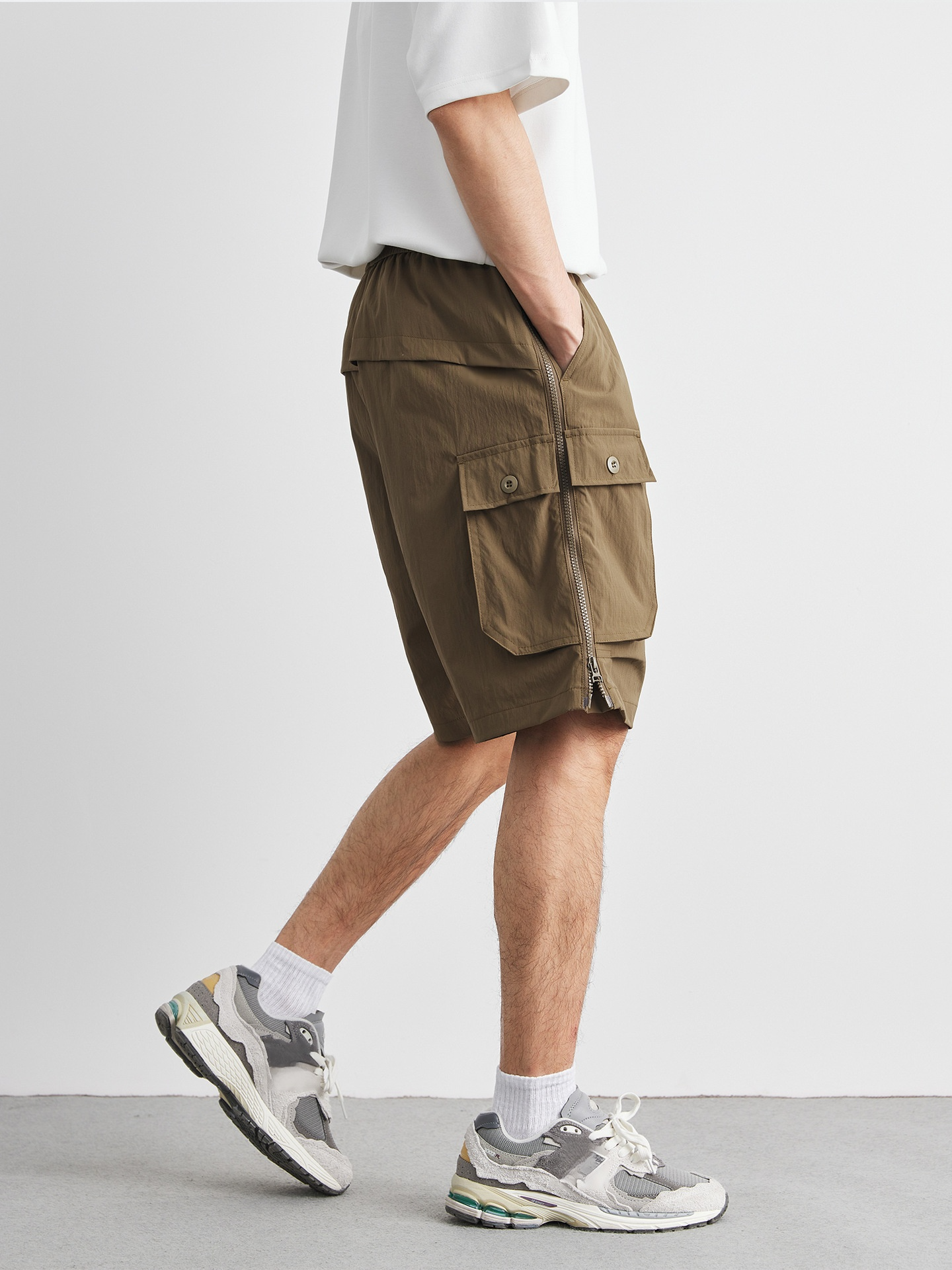 ファッショナブルでカジュアルな夏の5点ドローストリングドレープクールワークショーツ