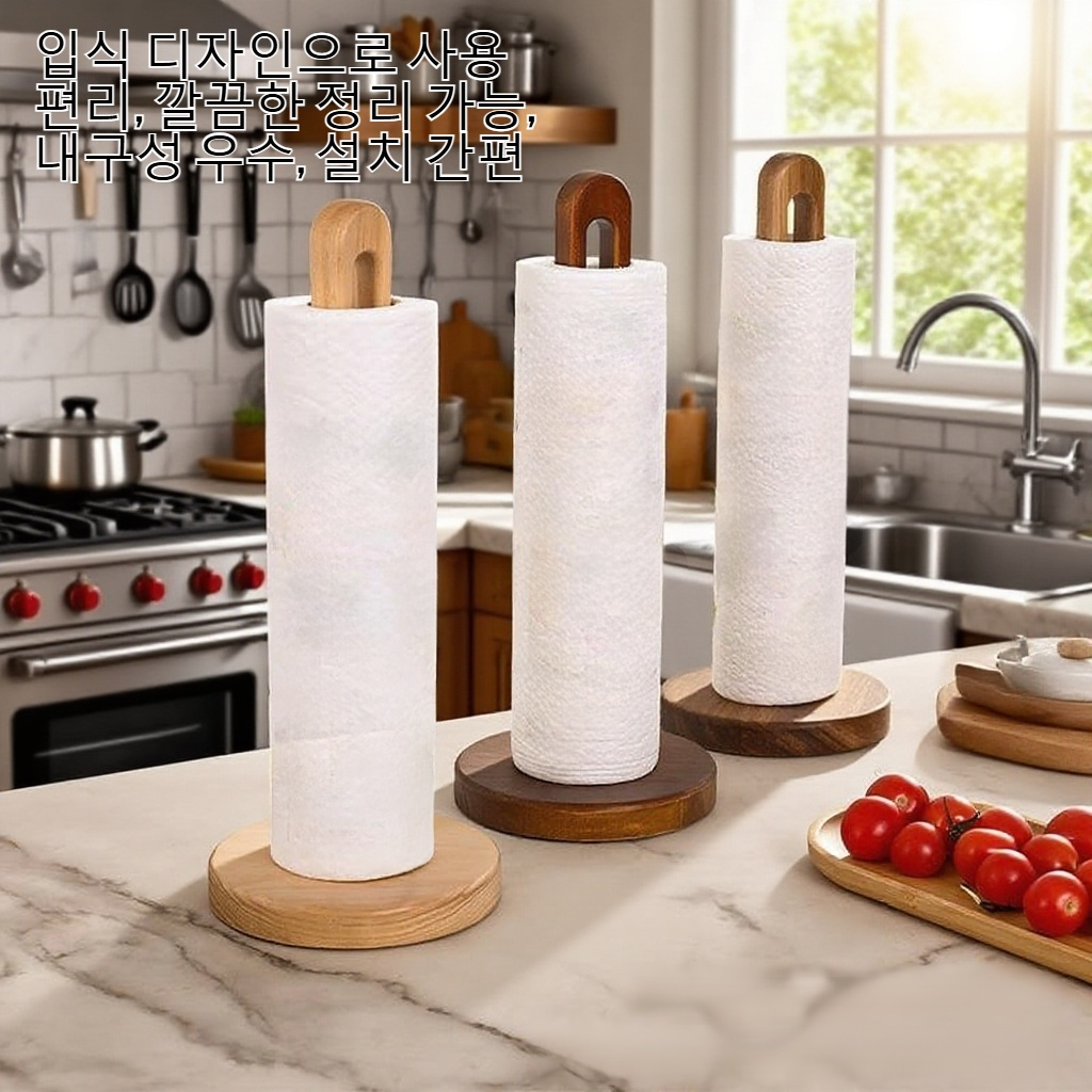 주방 실목 입식 두루마리 종이 수납대
