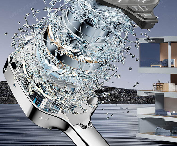 스프레이 모드로 물줄기 조절하는 샤워기