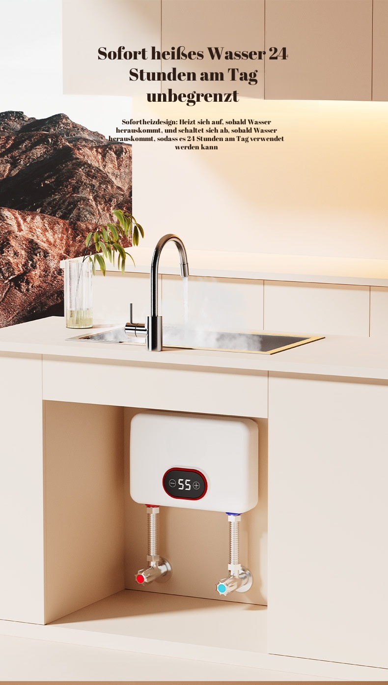 Kein Wasserspeicher – Platzsparendes Design für kleine Küchen