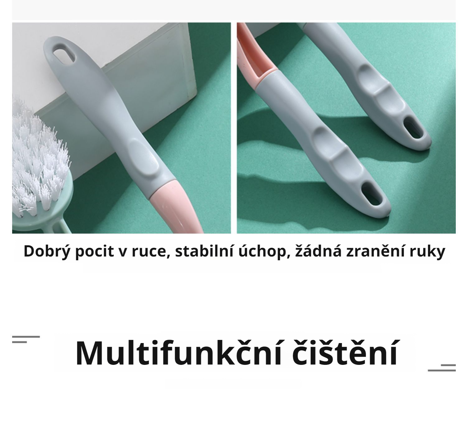 Čisticí kartáč s ergonomickou rukojetí