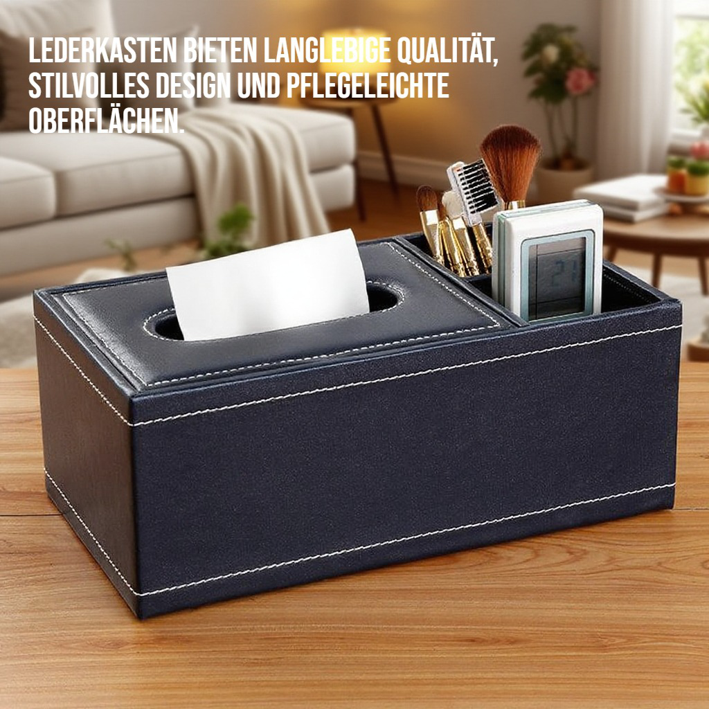 Lederkasten im Wohnzimmer