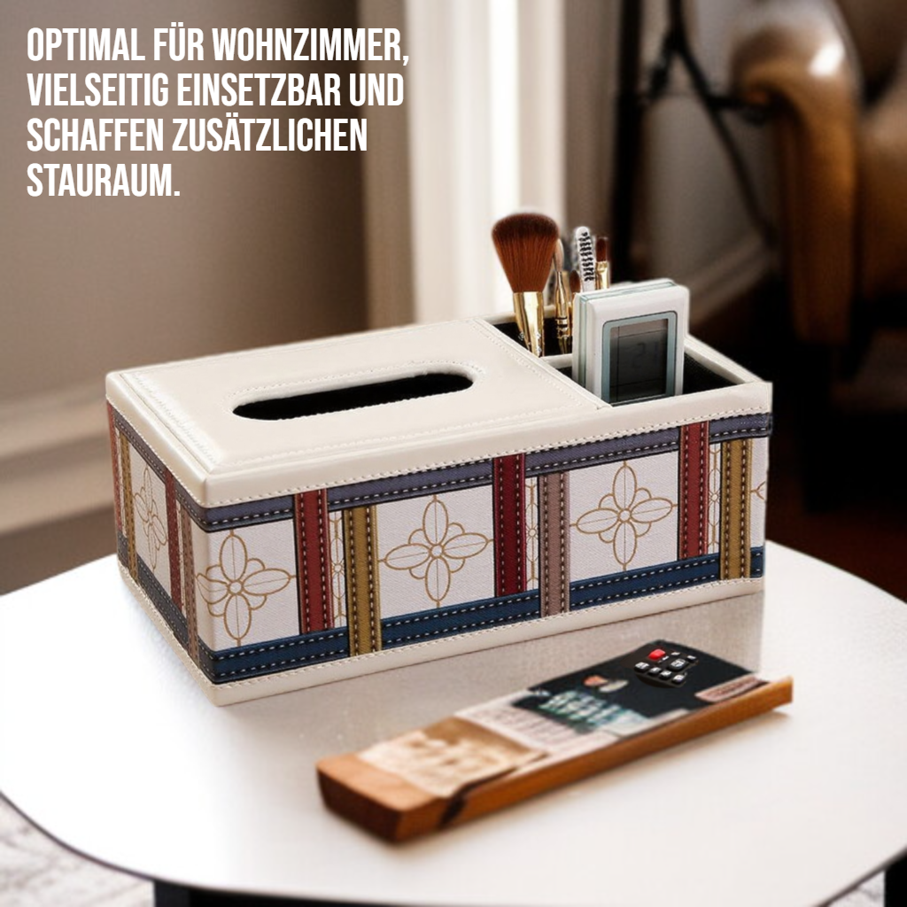 Lederkasten im Wohnzimmer