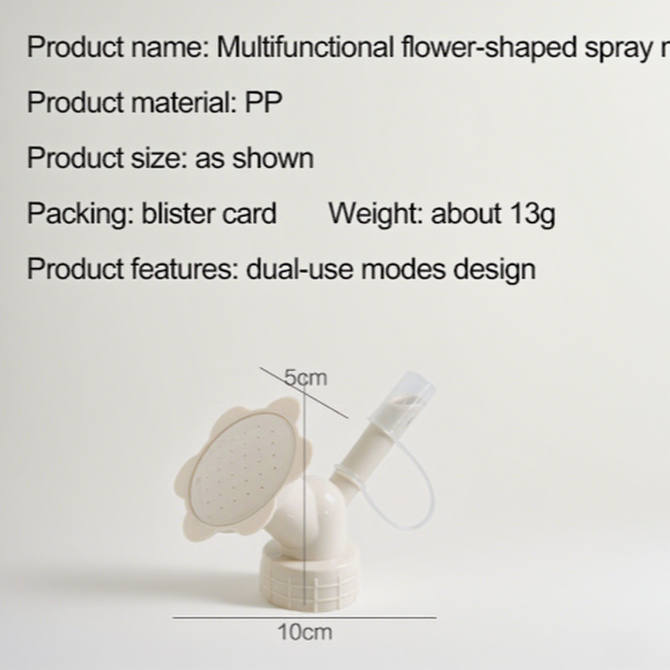 Household flower growing watering spray nozzle